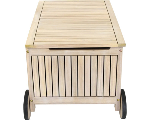 Holz Aufbewahrungsbox mit Rädern für den Aussenbereich