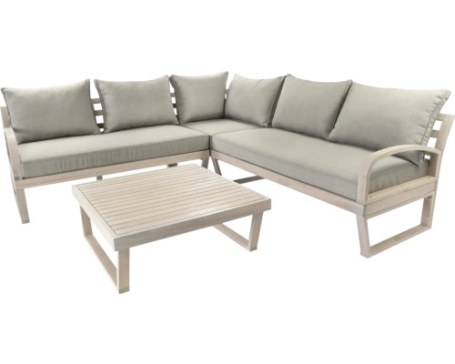 GARDEN PLACE Loungeset Maja 6-Sitzer, 4-teilig inkl. Kissen beige