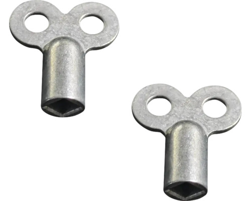Clé pour purgeur 5 mm pour raccordement de radiateur 2 pièces Deux clés de radiateur en métal