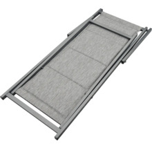 Chaise longue de jardin pliante avec revêtement en tissu