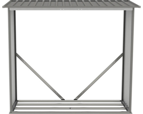 Étagère de stockage de bois en métal avec toit