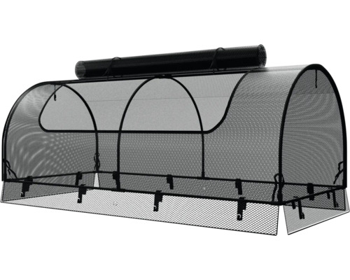 Tunnel de jardin avec structure en filet