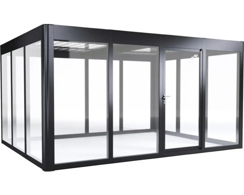 Bureau moderne en verre et métal