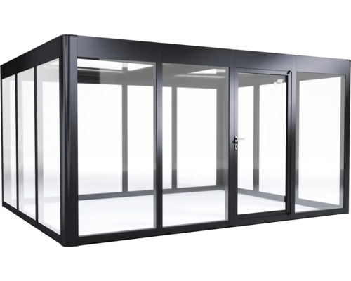 Jardin d''hiver indépendant avec portes et cadres en verre