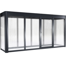 Abribus en métal et plastique transparent