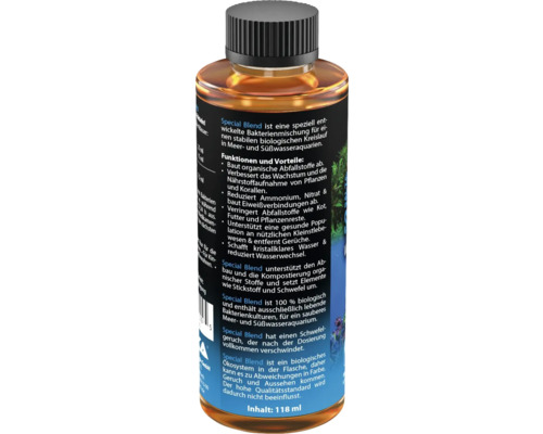 Flacon de mélange de bactéries Special Blend pour aquariums d''eau de mer et d''eau douce, contenu 118 ml