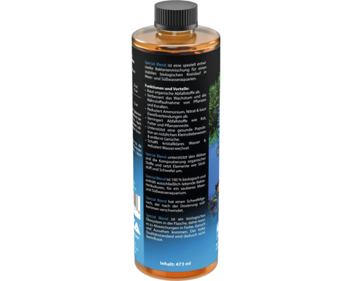 Flacon de mélange de bactéries Special Blend pour aquariums d''eau douce et d''eau de mer, contenu 473 ml