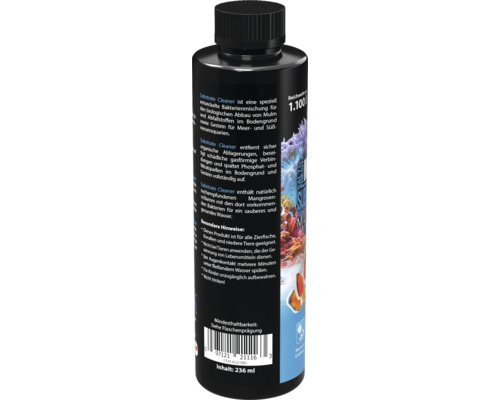 Bouteille de nettoyant de substrat pour aquariums d''eau de mer et d''eau douce, contenu de 236 ml