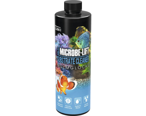Bouteille de nettoyant de substrat Microbe Lift pour aquariums d''eau douce et d''eau de mer