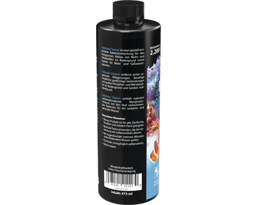Bouteille de nettoyant de substrat pour aquariums d''eau de mer d''une contenance de 473 ml