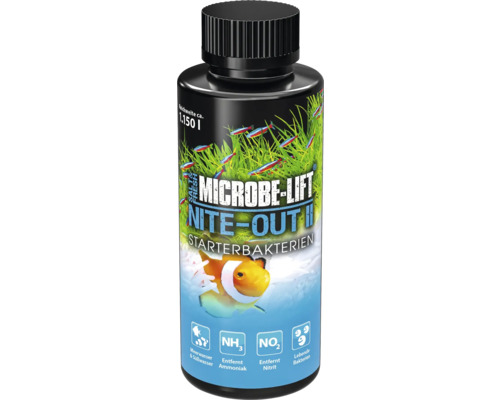 Bactéries de démarrage ARKA Microbe-Lift Nite-Out II 118 ml Microbe Lift Nite Out II bactéries de démarrage aquarium bouteille de produit
