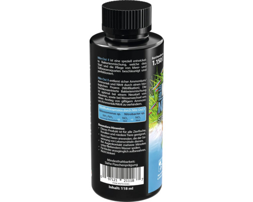 Bouteille Nite-Out II mélange de bactéries pour aquariums d''eau de mer et d''eau douce, contenu de 118 ml