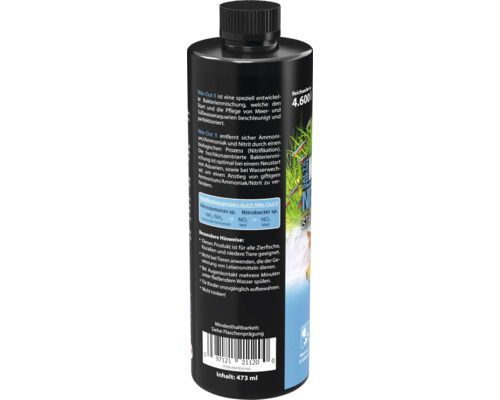 Nite-Out II Mélange de bactéries pour aquariums d''eau de mer et d''eau douce, 473 ml