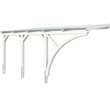Carport simple SKAN HOLZ Eifel avec 1 arche d'entrée, ancrage pour poteaux 300 x 541 cm blanc