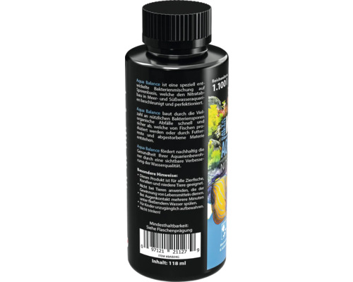 Mélange de bactéries Aqua Balance pour aquariums d''eau de mer et d''eau douce, 118 ml