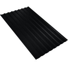 PRECIT Trapezplatte für Dach W20LR Tiefschwarz RAL 9005 80mµ Shimoco Beschichtung Fix-Breite 1135 mm x Stärke 0,5 mm (Meterware ab 150 bis max. 900 cm)