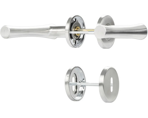 Garniture de poignée de porte en acier inoxydable avec rosettes
