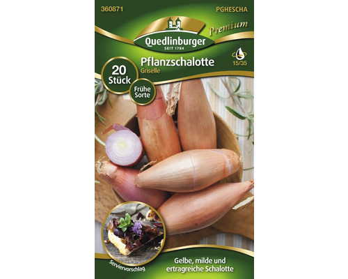 Emballage d''échalotes à planter de variété Griselle avec 20 pièces