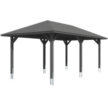 Pavillon mit Holzpfosten und Dach