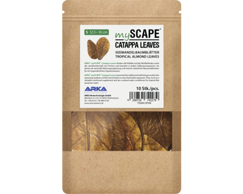 myScape Catappa Leaves, Seemandelbaumblätter, 10 Stück, Aquarienzubehör