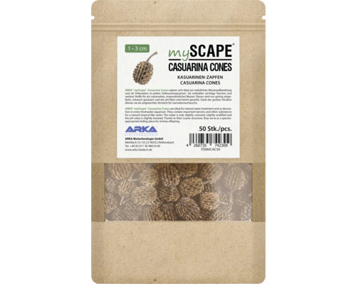 Paquet de cônes de casuarina pour aquariums avec 50 pièces