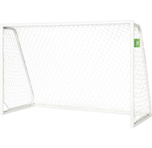 Weißes Fussballtor mit Netz