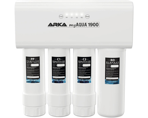 Système de filtration d''eau ARKA myAQUA 1900 avec filtre fin, filtre à charbon et membrane