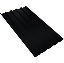 PRECIT Trapezplatte für Dach W35LR Tiefschwarz RAL 9005 Fix-Breite 1070 mm x Stärke 0,5 mm (Meterware ab 150 bis max. 900 cm)