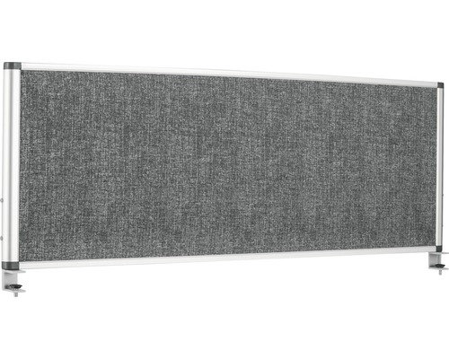 Akustikstellwand mit Textilbezug und Tischklemmen