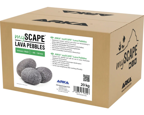 Emballage Arka mySCAPE Lava Pebbles, pierres naturelles pour aquariums d''eau douce et terrariums
