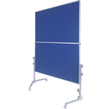 Tableau d''affichage mobile bleu avec roulettes