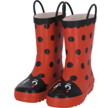 Paar Gummistiefel mit Marienkäfermuster für Kinder