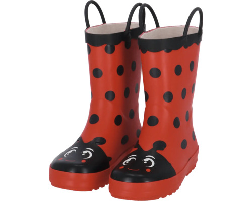 Paar Gummistiefel mit Marienkäfermuster für Kinder