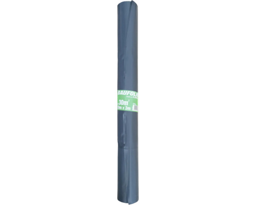 Baufolie LDPE 0,2 mm 10 x 3 m schwarz Rolle = 30 m²