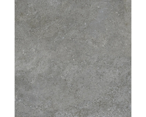 Feinsteinzeug Wand- und Bodenfliese MARSEILLE Dark grey rektifiziert 59.5 x 59.5 x 0.95 cm Graue Bodenfliese mit Steinstruktur