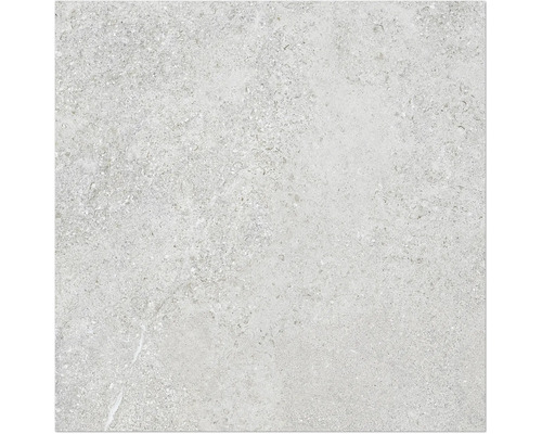 Feinsteinzeug Wand- und Bodenfliese MARSEILLE light grey matt rektifiziert 59.5 x 59.5 x 0.95 cm Fliesenansicht mit Steinmuster für den Innenbereich