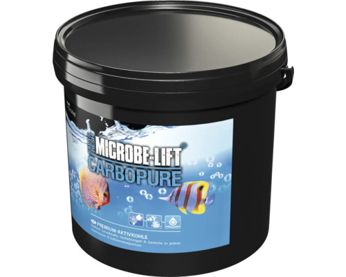 Charbon actif MICROBE-LIFT Carbopure Premium le charbon actif élimine les substances nocives, les colorations et les odeurs pour l'eau douce et l'eau de mer 2,9 kg