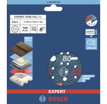 Bosch Expert Set de disques abrasifs O780, 150 mm de diamètre