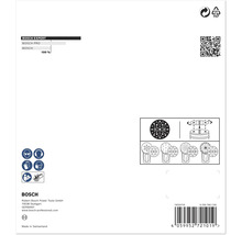 Logo Bosch, informations sur les consignes de sécurité, le mode d’emploi et le code-barres.