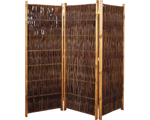 Paravent brise-vue floraworld Laos 3 pièces 180 x 180 cm osier Paravent brise-vue floraworld Laos 3 pièces 180 x 180 cm osier