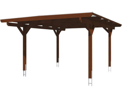 Holzcarport mit Flachdach