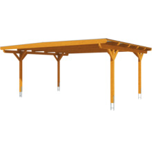 Holzcarport mit Pfosten und Dach