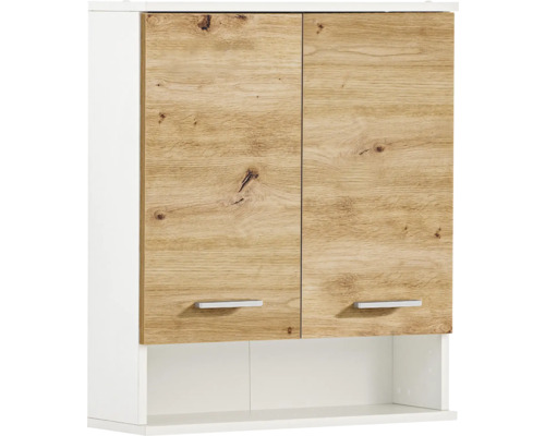 Hängeschrank Möbelpartner Palermo BxHxT 59.8x70.8x20.5 cm artisan eiche/weiß Hängeschrank mit zwei Türen und offenem Fach