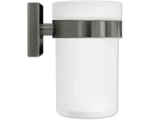 Support mural pour gobelet à brosses à dents avec récipient en verre dépoli