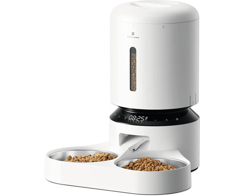 Distributeur automatique de nourriture avec deux gamelles pour animaux de compagnie