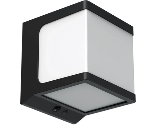 Kubische Aussenwandleuchte mit Bewegungsmelder