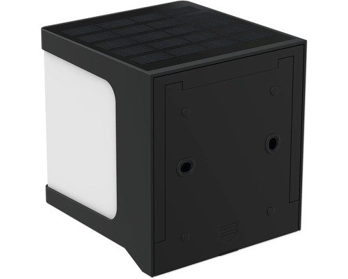 Schwarzer Leuchtwürfel mit Lüftungsschlitzen
