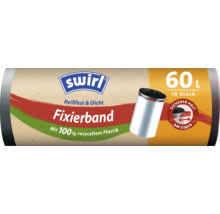 Sacs poubelles Swirl avec bande de fixation, 60 litres, 10 pièces