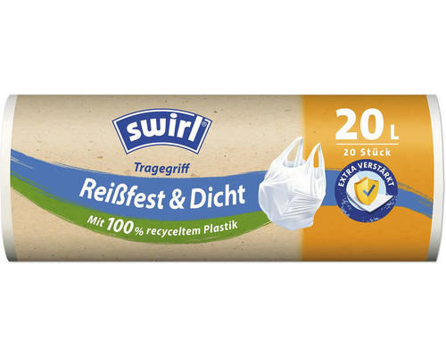 Sachet poubelle Swirl avec poignée de transport 20 l 20 pièces