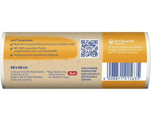 Informationen zu Swirl Frischhaltefolie 48x48 Zentimeter